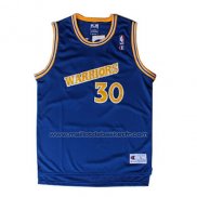 Maillot Golden State Warriors Stephen Curry #30 Retro Bleu2