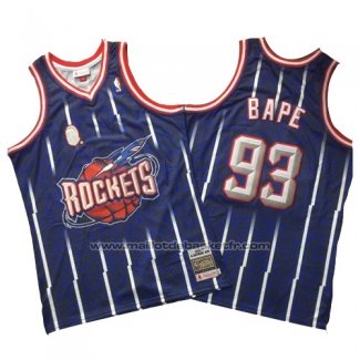 Maillot Houston Rockets Bape #93 Retro Bleu