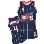 Maillot Houston Rockets Charles Barkley #4 Retro Bleu