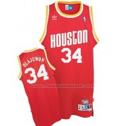 Maillot Houston Rockets Hakeem Olajuwon #34 Retro Rouge