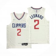 Maillot Los Angeles Clippers Kawhi Leonard #2 Association 2020-21 Authentique Blanc