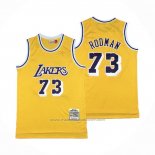 Maillot Los Angeles Lakers Dennis Rodman #73 Mitchell & Ness 1998-99 Jaune