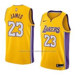 Maillot Los Angeles Lakers Lebron James #23 Icon 2018 Jaune