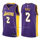 Maillot Los Angeles Lakers Lonzo Ball #2 2017-18 Volet