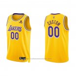 Maillot Los Angeles Lakers Personnalise Anniversary 2021-22 Jaune