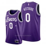 Maillot Los Angeles Lakers Russell Westbrook #0 Ville 2021-22 Volet