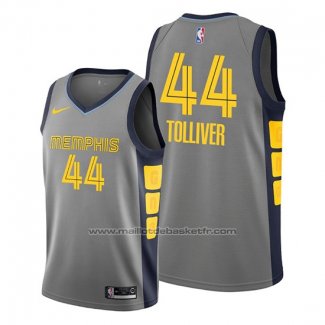 Maillot Memphis Grizzlies Anthony Tolliver #44 Ville 2020 Gris