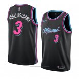 Maillot Miami Heat Onelastoance #3 Ville 2018-19 Noir