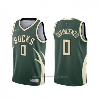 Maillot Milwaukee Bucks Donte DiVincenzo #0 Earned 2020-21 Vert