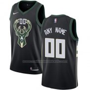 Maillot Milwaukee Bucks Personnalise 17-18 Noir