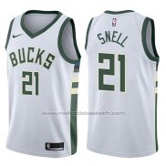 Maillot Milwaukee Bucks Tony Snell #21 Swingman Association 2017-18 Blanc