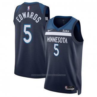 Maillot Minnesota Timberwolves Anthony Edwards #5 Icon Bleu