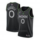 Maillot Minnesota Timberwolves D'angelo Russell #0 Ville 2020-21 Noir