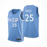 Maillot Minnesota Timberwolves Derrick Rose #25 Ville Bleu