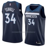 Maillot Minnesota Timberwolves Jared Terrell #34 Icon 2018 Bleu
