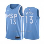Maillot Minnesota Timberwolves Shabazz Napier #13 Ville Edition Bleu