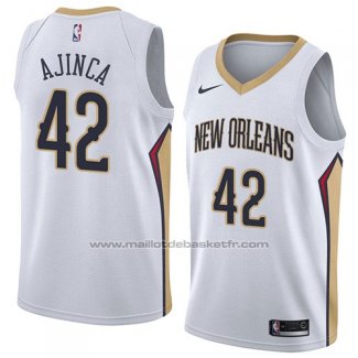 Maillot New Orleans Pelicans Alexis Ajinca #42 Association 2018 Blanc