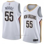 Maillot New Orleans Pelicans E'twaun Moore #55 Association 2018 Blanc