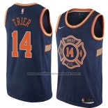 Maillot New York Knicks Allonzo Trier #14 Ville 2018 Bleu