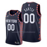 Maillot New York Knicks Enes Kanter #00 Ville 2019 Bleu