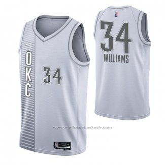 Maillot Oklahoma City Thunder Kenrich Williams #34 Ville 2021-22 Blanc