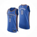 Maillot Oklahoma City Thunder Russell Westbrook #0 Icon Authentique Bleu