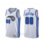 Maillot Orlando Magic Personnalise Earned 2020-21 Blanc