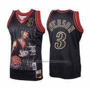 Maillot Philadelphia 76ers Allen Iverson Slam #3 Retro Noir