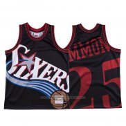 Maillot Philadelphia 76ers Ben Simmons #25 Mitchell & Ness Big Face Noir