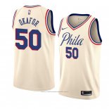 Maillot Philadelphia 76ers Emeka Okafor #50 Ville 2018 Crema