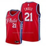 Maillot Philadelphia 76ers Joel Embiid #21 Statement Edition Rouge