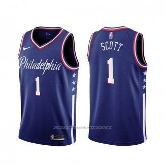 Maillot Philadelphia 76ers Mike Scott #1 Ville 2019-20 Bleu