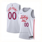 Maillot Philadelphia 76ers Personnalise Ville 2022-23 Blanc