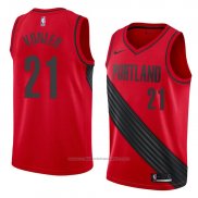 Maillot Portland Trail Blazers Noah Vonleh #21 Statement 2018 Rouge