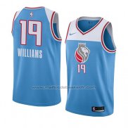Maillot Sacramento Kings Troy Williams #19 Ville 2018 Bleu