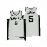 Maillot San Antonio Spurs Dejounte Murray #5 Association Authentique Blanc