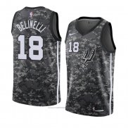 Maillot San Antonio Spurs Marco Belinelli #18 Ville 2018 Gris