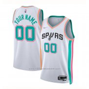 Maillot San Antonio Spurs Personnalise Ville 2021-22 Blanc