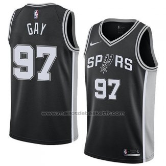 Maillot San Antonio Spurs Rudy Gay #97 Icon 2018 Noir