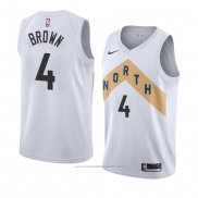 Maillot Toronto Raptors Lorenzo Brown #4 Ville 2018 Blanc