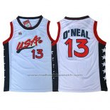 Maillot USA 1996 Shaquille O'Neal #13 Blanc
