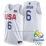 Maillot USA 2016 Lebron James #6 Blanc