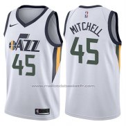 Maillot Utah Jazz Donovan Mitchell #45 Association 2017-18 Noir