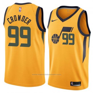 Maillot Utah Jazz Jae Crowder #99 Statement 2018 Jaune