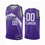 Maillot Utah Jazz Jordan Clarkson #00 Ville 2023-24 Volet