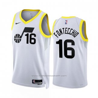 Maillot Utah Jazz Simone Fontecchio #16 Association 2022-23 Blanc