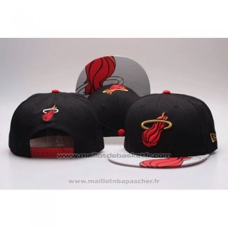 Casquette Miami Heat Snapback Noir Gris