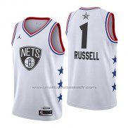Maillot All Star 2019 Brooklyn Nets Dangelo Russell #1 Blanc