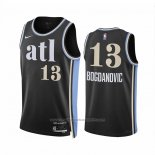 Maillot Atlanta Hawks Bogdan Bogdanovic #13 Ville 2023-24 Noir