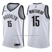 Maillot Brooklyn Nets Isaiah Whitehead #15 Association 2017-18 Blanc